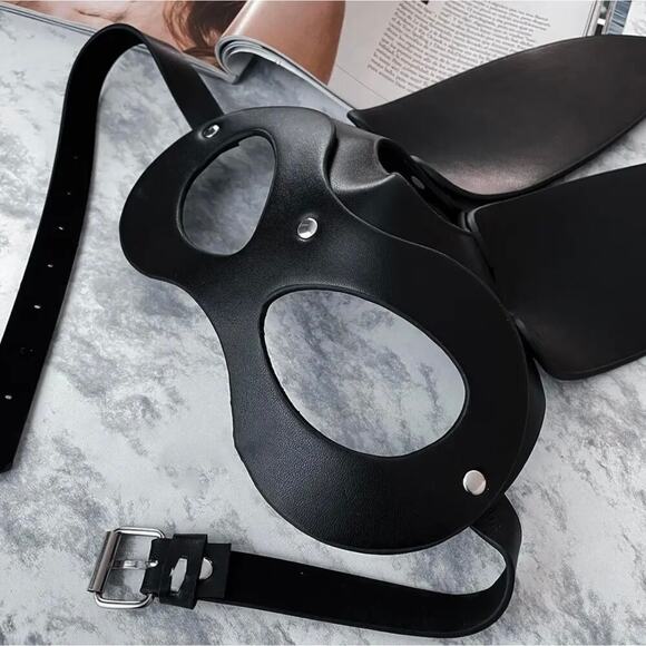 Leather Bunny Mask - Picture 3 of 6